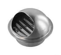 Sortie d'aération extérieure ronde en acier inoxydable avec persiennes et clips pour sèche-linge électrique à gaz 100 mm (100 mm)