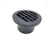 Sortie d'air chaud 1PC 60mm/75mm/90mm conduit de chauffage Diesel sortie d'air plat rond connecteur rotatif noir for voiture camion camping-car(90mm)