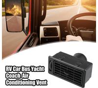 Sortie d'air conditionné pour AC noire universelle pour camping-car, bus, bateau, yacht, caravane - Pack de 1 - 10,5x4,7 cm