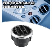 Sortie d'air conditionné pour AC universelle noire et argentée de 87 mm 75 mm pour camping-car, bus, bateau, yacht, caravane - Pack de 1