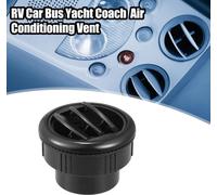 Sortie d'air conditionné universelle ronde noire de 87 mm 75 mm pour camping-car, bus, bateau, yacht et caravane avec tuyau de raccordement