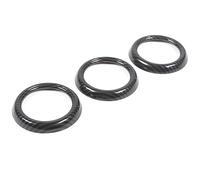 Sortie d'air Coque Compatible avec Mazda pour MX-5 2016-2021 2022 2023 Tableau De Bord De Voiture Console Centrale Climatisation Bague De Sortie D'aération Autocollant De Garniture(Carbon Fiber)