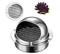 Sortie D'air Murale Ronde En INOX 50mm-300mm Épaissir Grille D'Aération Acier Inoxydable, Évent D'échappement Mural En Acier For Conduits D'aération, Extracteur，Cheminée(9.9in/250mm)