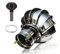 Sortie d'air ronde pour toiture 4 5 6 8 10 pouces, turbine de ventilation extérieure pour toiture, cheminée avec protection contre la pluie, boule à vent en acier inoxydable pour toiture de maison/s