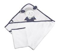 Sortie de bain bébé merlin - SAUTHON - 75x75cm - Blanc - Mixte