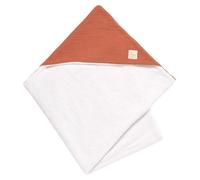 Sortie de bain en double gaze de coton et éponge - UNI TERRACOTTA