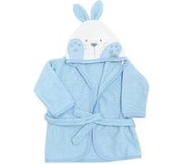 Ti TIN, Peignoir de bain pour Enfant, Taille 3 à 9 mois | Sortie de bain Douce, Confortable et Absorbante - 90% coton, 10% polyester - Tissu Éponge - Motif Lapin - Couleur Bleu - 340g/m²