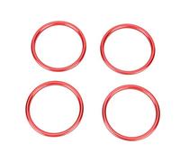 Sortie De climatiseur Anneaux,Akozon 4pcs garniture de décoration d'aération Alliage d'aluminium d'anneau décoratif de débouché intérieur de voiture pour A1