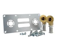 Sortie de cloison multicouche à sertir - HENCO - Robifix - 2 trous - Brillant - Gris - Acier