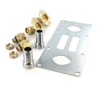 Sortie de cloison, robifix, double, entraxe 150 mm - A compression, PER Ø12, 1/2 - 12