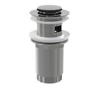 Sortie de lavabo tout métal CLICK-CLACK Alca pour lavabo avec trop-plein 5/4" A 391, tout métal