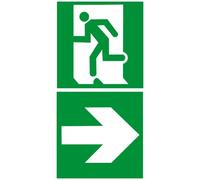 Sortie De Secours Droite Dessous (2fois 20x20cm) - Sticker/Autocollant