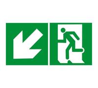 Sortie De Secours Gauche Bas (2fois 15x15cm) - Sticker/Autocollant