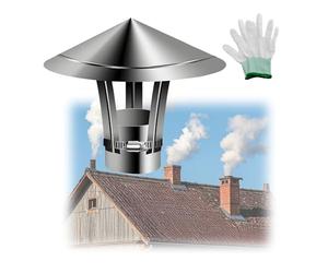 Sortie De Toit Pour Un Poêle À Bois 50~220 Mm Chapeau De Cheminée En Acier Inoxydable 201, Capuchon D'aération Hotte Avec Gants, Pour La Protection Contre La Pluie(80 mm/3.2 in)