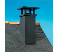 Sortie de toit Tradinov pente 74 à 89% Ø230 Clas noir lisse POUJOULAT TCP 80-230s - 01230404NOIR
