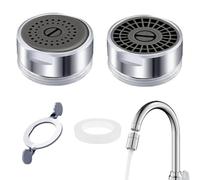 Sortie D'eau Réglable Aérateur, 2 Pièces Mousseur Robinet M24, Filtre de Nettoyage Amovible, Economiseur D'eau pour Robinet, 2Modes D'eau Pétillante, pour Salle de Bain et Cuisine