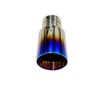 Sortie d'échappement 1 silencieux d'échappement avec sortie en acier inoxydable bleu grillé, style nid de guêpe, grand diamètre. Tuyau d'échappement(54mm-89mm)