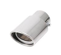 Sortie d'échappement Embout pot d'échappement en acier inoxydable, écrou installé, 63 mm, pièces automobiles, embout silencieux modifié, universel et réglable Tuyau d'échappement(Argent)