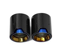 Sortie d'échappement Embouts d'échappement en fibre de carbone pour BMW F20 F21 M135i M140i, diamètre intérieur 60 mm, lot de 2 Tuyau d'échappement(Blue3)