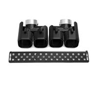 Sortie d'échappement Pour Land Pour Rover Pour Defender 90/110 2.0T et 3.0T essence : embouts d'échappement rectangulaires quadruples arrière Tuyau d'échappement(2.0T Black A)