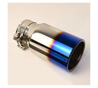 Sortie d'échappement Tuyau d'admission et d'échappement de 3,4 pouces, diamètre d'admission 76 mm, diamètre d'échappement 101 mm, silencieux en acier. Tuyau d'échappement(Blue Burnt)