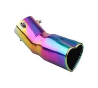 Sortie D'échappement Voiture Universel Embouts d'échappement en acier inoxydable argentés colorés forme de cœur 2,5 pouces, accessoires for voiture