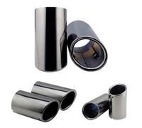 Sortie D'échappement Voiture Universel Universal Car Exhaust Tail Pipe Muffler 2.5 Inch Stainless Steel Outlet Tip(Curved color)