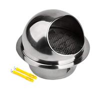 Sortie D'évacuation Calibre 2.36"-11.81" Argent Sortie D’air Murale, Durable Avec Maille De Protection, Pour Bureau Cuisine Salle De Bain Aérateur Rond Avec Grille En Acier Inoxydable ( Color : Silver