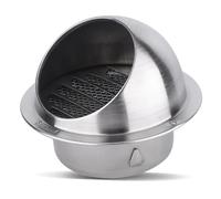 Sortie D'évacuation Diamètre 98mm 145mm 190mm 295mm Rond Grille D’aération | En Acier Inoxydable Avec Moustiquaire Bouchon Murale Surface Brossée Ventilation Bouche(250mm(9.8 inch))