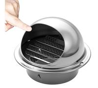 Sortie D'évacuation Ronde Grille D'aération En Acier Inoxydable, Résistant Aux Intempéries, Avec Filet Anti-insectes, Pour Murs Extérieurs/Cuisine/Salle De Bain/Système D'air Frais(250mm)