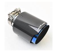 Sortie Echappement Compatible avec BMW E71 1PC Voiture Embout D'échappement Bleu Tuyau Brillant Plaine Carbone Silencieux Tuyau(76-101MM)