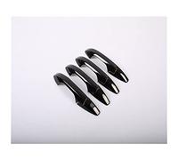 Sortie Echappement Couverture De Poignée Voiture En Fiber Carbone Noir Brillant Chrome Décoration Garniture Autocollant Accessoires Style Pour Pour CRV Pour CR V 2007-2011(Black door handle)