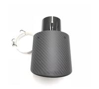 sortie echappement Embouts D'échappement Ovales Inclinés Pour Voiture 1 Pièce Tuyaux Ovales Silencieux Noir En Acier Inoxydable Double Embout Embout Silencieux(63mm-105mm Matt)