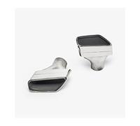 Sortie Echappement Pour BMW G30 G38 525i 530i 528i 1 Paire Noir En Acier Inoxydable Voiture Embout D'échappement Silencieux Embout Carré Buse Tuyau D'échappement(Argent)