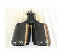 Sortie Echappement Universel En Acier Inoxydable En Fiber De Carbone Grillé Noir Automobile Tuyau D'échappement Silencieux Accessoires De Voiture Pointe De Modification(76-89MM)