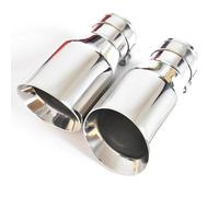 Sortie Echappement Voiture,Embout Echappement Embout de Silencieux d'échappement Universel en Acier Inoxydable 304, 1 pièce, système de Bord biseauté for Voiture(ID 63 OD 76 MM)