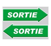 Sortie Flèche Droite Et Gauche - 2 Stickers 29,7x10cm - Sticker/Autocollant