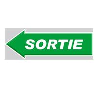 Sortie Flèche Gauche - 20x7cm - Sticker/Autocollant