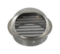 Sortie murale extérieure ronde en acier inoxydable avec clips de retenue et maille pour sèche-linge électrique à gaz, hottes de cuisine et ventilateurs de salle de bain (150 mm)