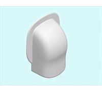 sortie murale - pour goulotte de climatisation - 65 x 50 mm - blanc - iboco 06814