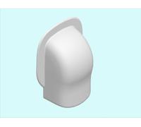 sortie murale - pour goulotte de climatisation - 90 x 60 mm - blanc - iboco 06824