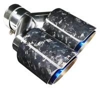 Sortie Pot D'échappement Silencieux Pour End Trim Dual Pipe Y Style Tail Throat Silencieux D'échappement Embouts Double Embout(Inlet 51 Outlet89mm)