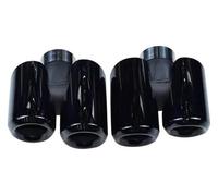 Sortie Pot D'échappement Silencieux Pour L&and R&over Pour Defender L663 P400 90 2020-2023 Embout De Silencieux Tuyau D'échappement Plaqué Noir À Quatre Sorties(Black 3.0t)