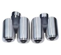 Sortie Pot D'échappement Silencieux Pour L&and R&over Pour Defender L663 P400 90 2020-2023 Embout De Silencieux Tuyau D'échappement Plaqué Noir À Quatre Sorties(Silvery 3.0t)