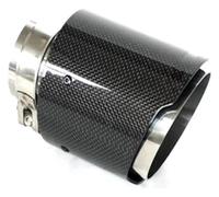 Sortie Pot D'échappement Silencieux Pour X5 E53 E70 X6 E71 F16 X1 F48 2015 2016 Embout D'échappement En Fibre De Carbone ID 86 Mm OD 101 Mm Embout De Silencieux(Bright Black)