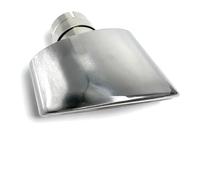 Sortie Silencieux Embouts Pour Voitures Embout D'échappement Universel Acier Inoxydable 304 Sortie 150 Mm Ovale Et Incliné 1 Pièce(63-150 Left)