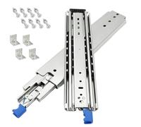 Sortie Totale Glissiere pour Tiroir Glissiere pour Tiroir Charge Lourde avec Serrure Montage Latéral 1500 1600 1700 1800 1900 2000mm Charge Max 220kg Largeur de 76mm 1 Paire(Bleu,1800mm/72in)