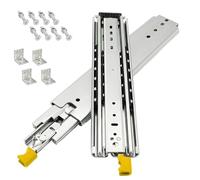 Sortie Totale Glissiere pour Tiroir Glissiere pour Tiroir Charge Lourde avec Serrure Montage Latéral 1500 1600 1700 1800 1900 2000mm Charge Max 220kg Largeur de 76mm 1 Paire(Yellow,750mm/30in)