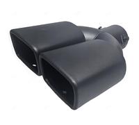 Sortie Tuyau Arrière Voiture Embout D'échappement Universel À Double Sortie, Embout Silencieux Arrière En Acier Inoxydable, Bouche Carrée(Matte Black Straight)