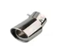 Sortie Tuyau Arrière Voiture Tuyau D'échappement Modifié En Acier Inoxydable, Grille De Silencieux, Métal Bleu(Silver curved)